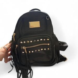 Juicy Couture Black Backpack with Gold Accents
